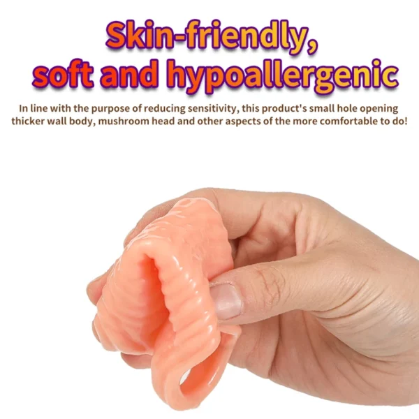 Male Penis Sleeve For Enlargement  Delay  Realistic Design - Image 4