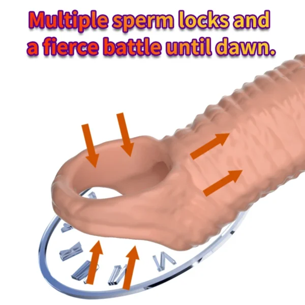 Male Penis Sleeve For Enlargement  Delay  Realistic Design - Image 3
