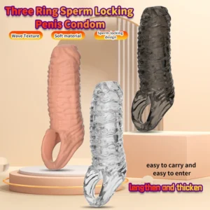 Male Penis Sleeve For Enlargement  Delay  Realistic Design