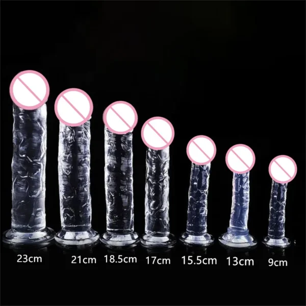Realistic Jelly Dildo For GSpot Stimulation  25cm Size - Image 4