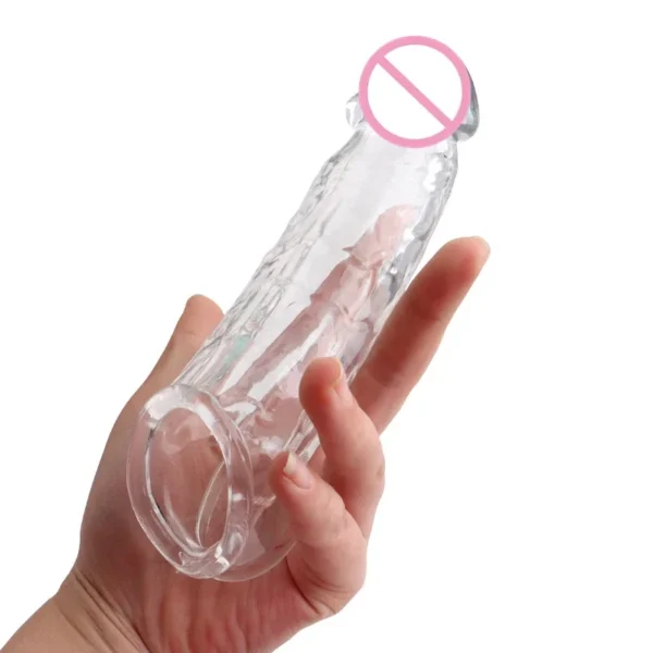 Mens Reusable Penis Sleeve  Cock Rings For Delayed