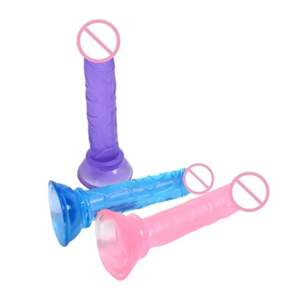 Crystal Jelly Dildo Anal Masturbator With Suction Cup Plug - Image 4
