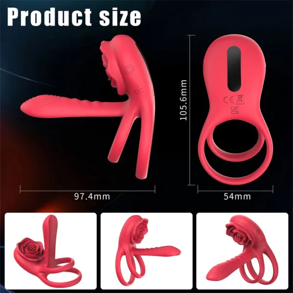 Dual Motor Penis Ring Vibrator For Couples  Enhance Pleasure - Image 4