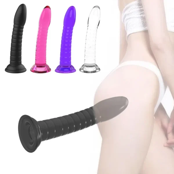 S Size Anal Plug Dildo With Suction Cup For Female