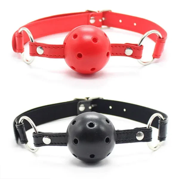 Adjustable Faux Leather Ball Gag For Adult Couples  BDSM - Image 2