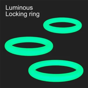 Glowing Silicone Cock Ring Set For Men  Enhance Pleasure