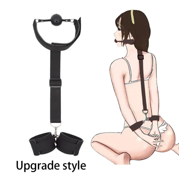Female Handcuff Neck Collar For Adult BDSM Game