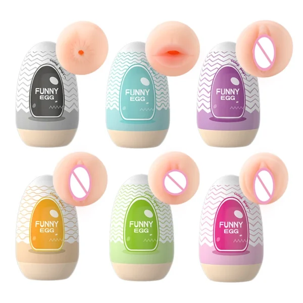 Portable Soft Rubber Masturbator Egg For Men  Penis Massager