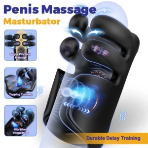 Mens Glans Massage Penis Training Vibrator  Fingersized