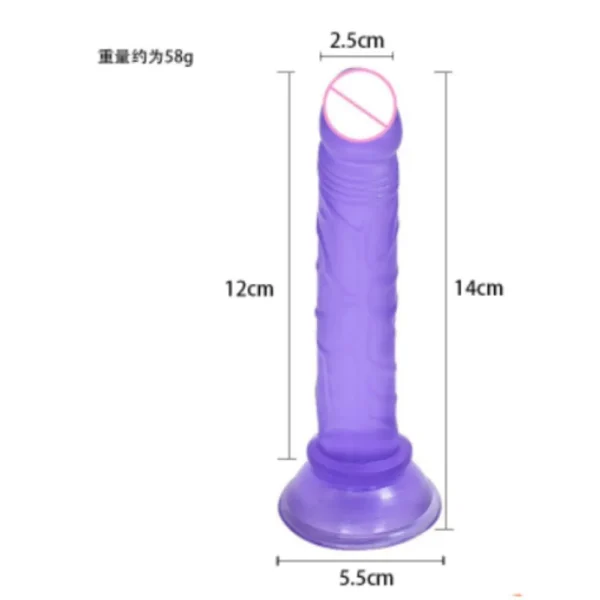 Crystal Jelly Dildo Anal Masturbator With Suction Cup Plug - Image 3
