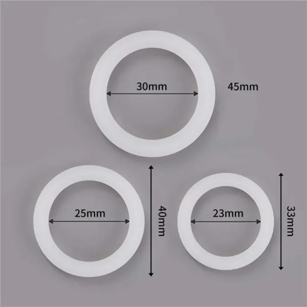 Glowing Silicone Cock Ring Set For Men  Enhance Pleasure - Image 2