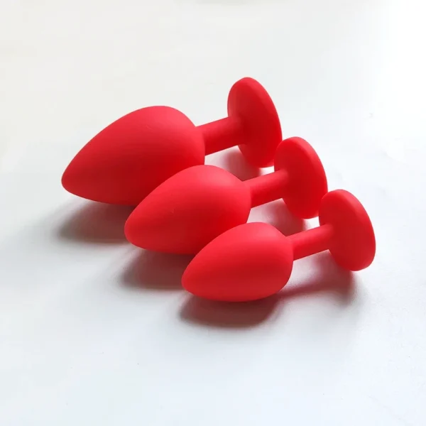 Silicone Anal Trainer Set for Couples - 3 Butt Plug - Image 6