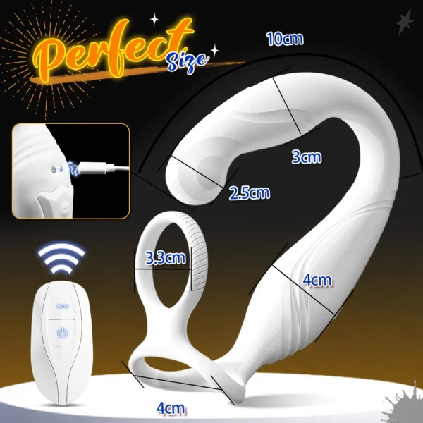 DualFunction Prostate Massager  Cock Ring Set - Image 5