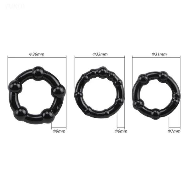 3 Pcs Cock Ring Set  Enhance Erection Delay Ejaculation - Image 6