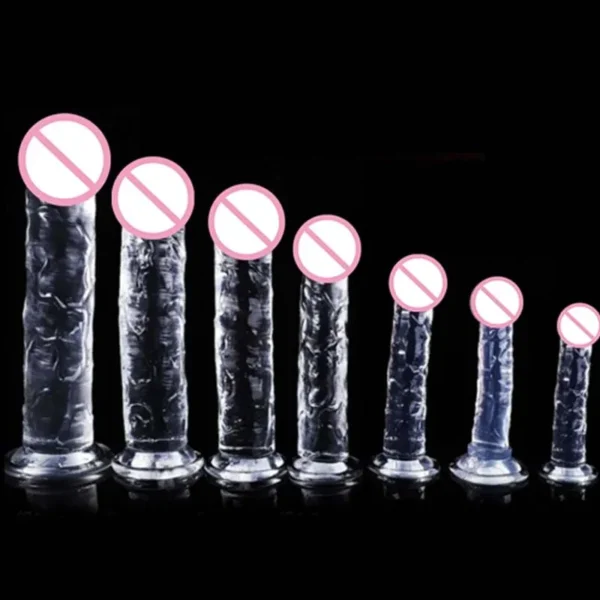 Realistic Jelly Suction Cup Dildo  Female Stimulation Toy - Image 4