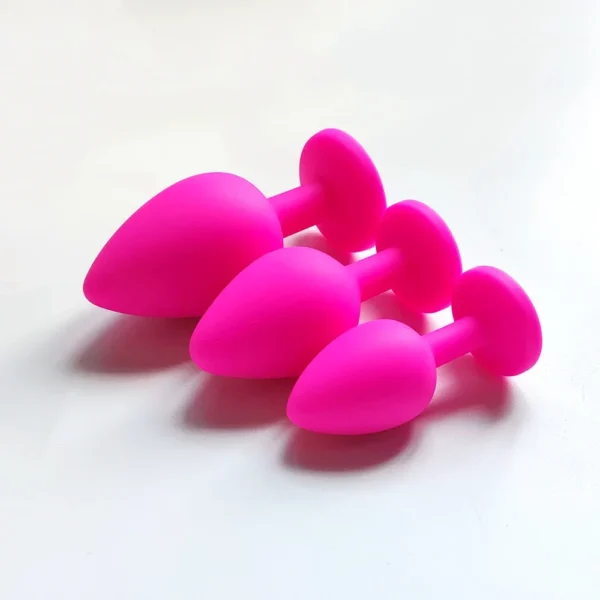 Silicone Anal Trainer Set for Couples - 3 Butt Plug - Image 3