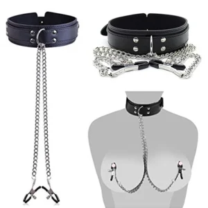 Stainless Steel Chain Nipple Clips For Couples  BDSM SM Gear