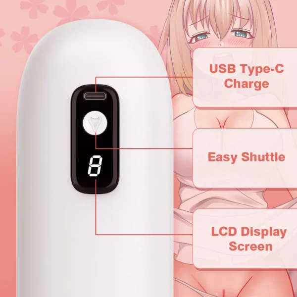 Vibrating Male Masturbation Cup  Automatic Pleasure Toy 53 - Image 2