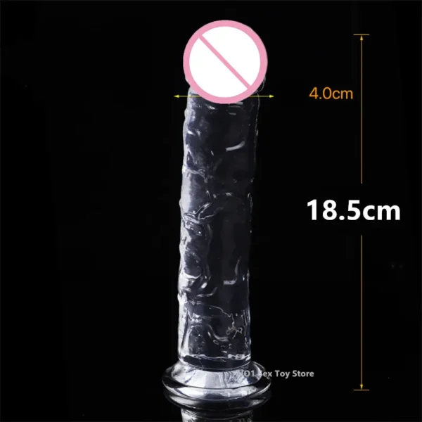 Realistic Jelly Dildo For GSpot Stimulation  25cm Size - Image 5