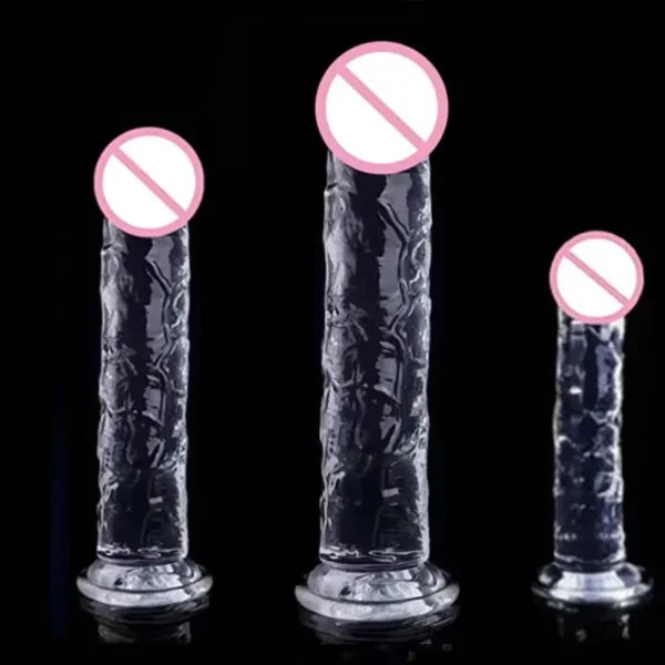 Realistic Jelly Suction Cup Dildo  Female Stimulation Toy - Image 5