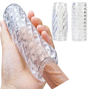 Soft TPE Cock Training Penis Sleeve For Men  Glans Trainer