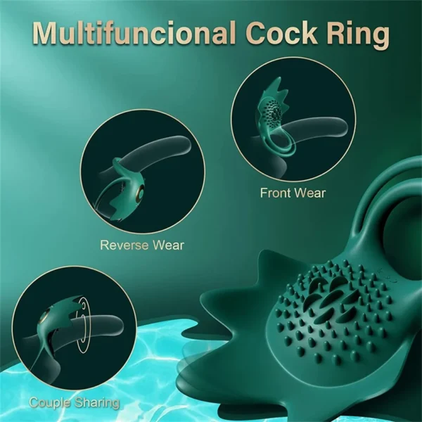 Double Cock Ring Vibrator For Couples  Sensual Pleasure - Image 3