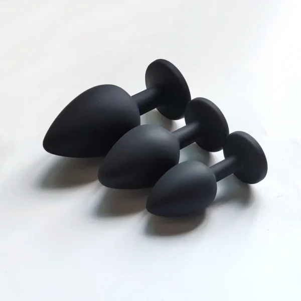 Silicone Anal Trainer Set for Couples - 3 Butt Plug - Image 5