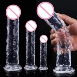 Realistic Jelly Suction Cup Dildo  Female Stimulation Toy