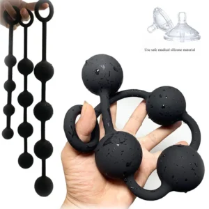 Silicone Anal Balls Sex Toy With Big Butt Plug