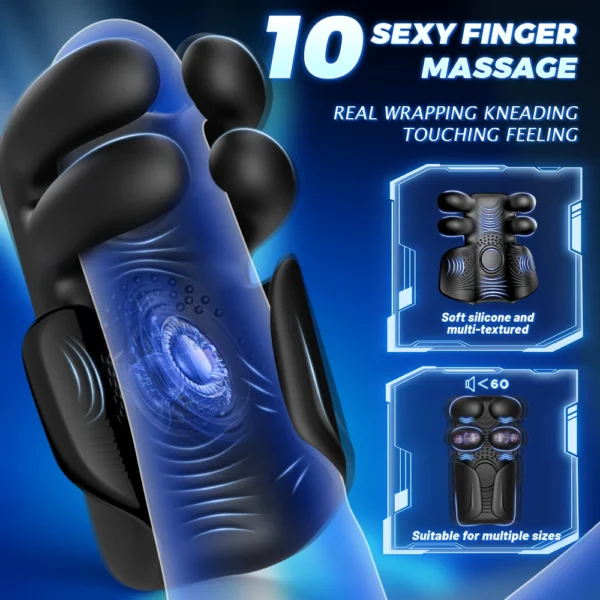 Mens Glans Massage Penis Training Vibrator  Fingersized - Image 2