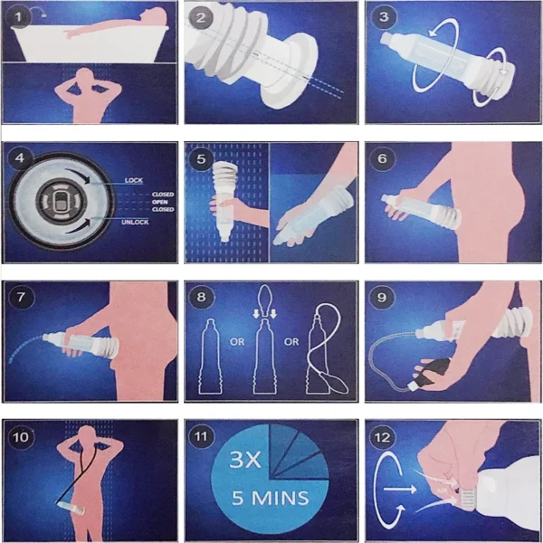 Water Penis Pump For Men  X20 X30 X40 Cock Enlargement Toy - Image 6