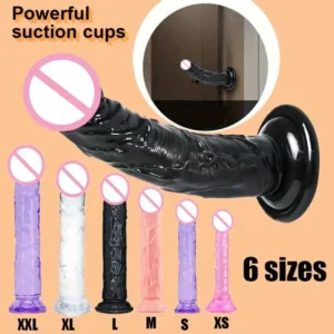 Transparent Dildo  Erotic Anal Sex Toy Various Colors