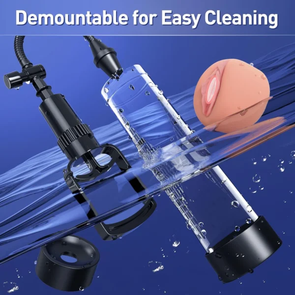 Mens Manual Penis Pump With Pocket Pussy Sleeve - Image 5
