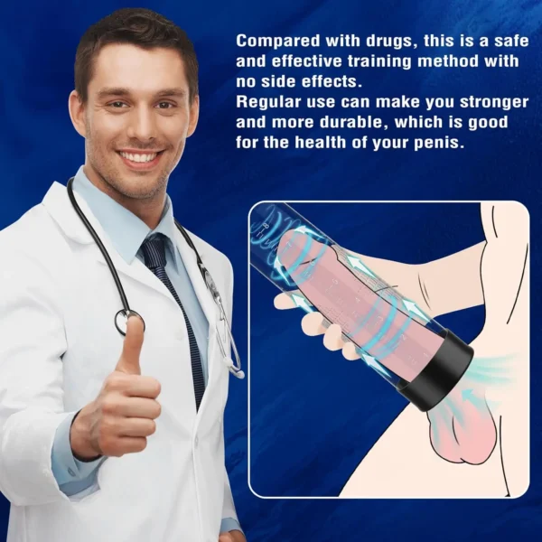 Mens Manual Penis Pump With Pocket Pussy Sleeve - Image 2