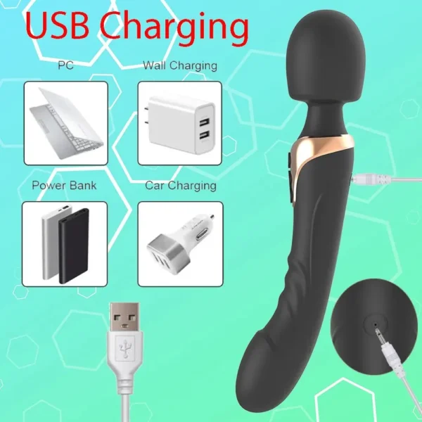 Dual Head Clit Vibrator, AV Magic Wand Stimulator for Women - Image 5