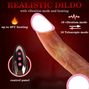 Heated Realistic Electric Dildo for Sensual Pleasure