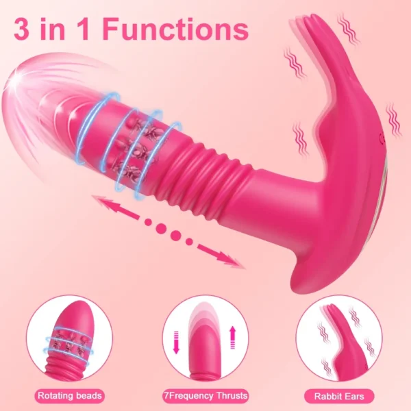 APP Control Telescopic Vibrator for Women - G Spot Stimulato - Image 2