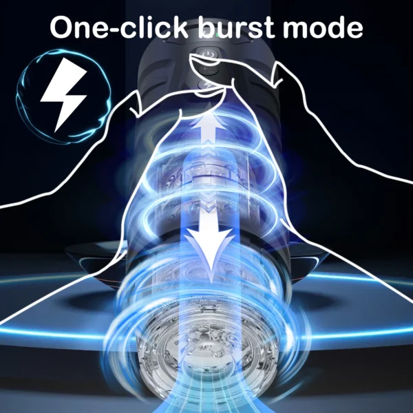 Telescopic Rotating Male Masturbator - Electric Sex Toy for - Image 3