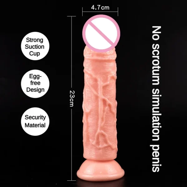 Realistic Skin Feeling Dildo with Suction Cup - Female Mastu - Image 5