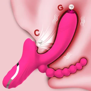 3 in 1 Clit Sucker Dildo Vibrator for Women - G Spot Stimula