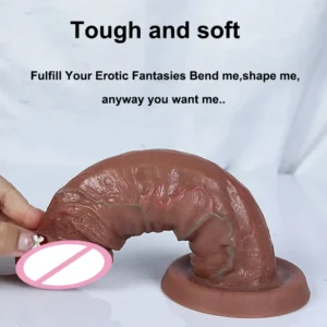 Soft Silicone Realistic Dildo for Women - Suction Cup Adult