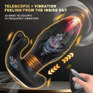 Telescopic Butt Plug Anal Vibrator - Wireless & Remote Contr