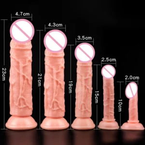 Realistic Skin Feeling Dildo with Suction Cup - Female Mastu