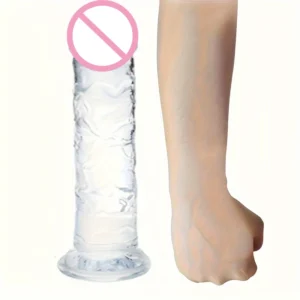 Clear Jelly Dildo with Suction Cup - Sex Toy for Women