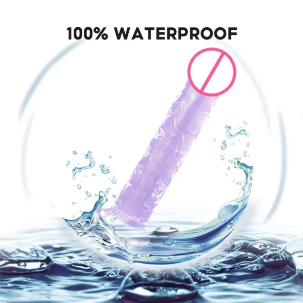 Silicon Manual Realistic Soft Dildo Adult Sex Toys Suction Cup for Women - Image 3