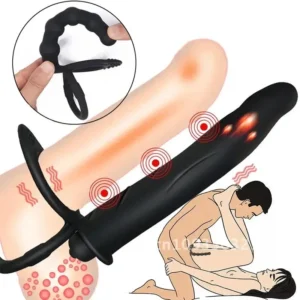 Double Penetration Silicone Dildo Vibrator - G Spot Massager