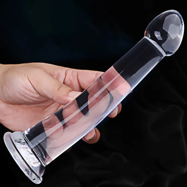 Transparent Silicone Dildo Set with Suction Cup - Women's Ad