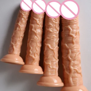 Realistic Silicone Dildo with Suction Cup - Female Masturbat