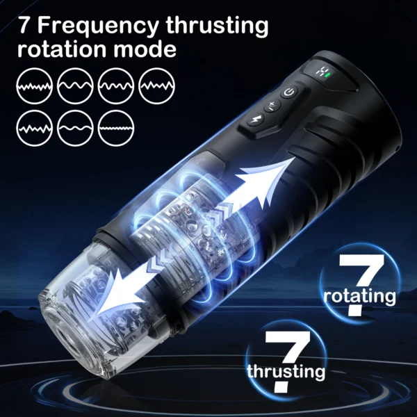 Telescopic Rotating Male Masturbator - Electric Sex Toy for - Image 2