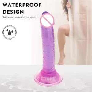 Realistic Suction Cup Dildo - Jelly Sex Toy for Him & Her